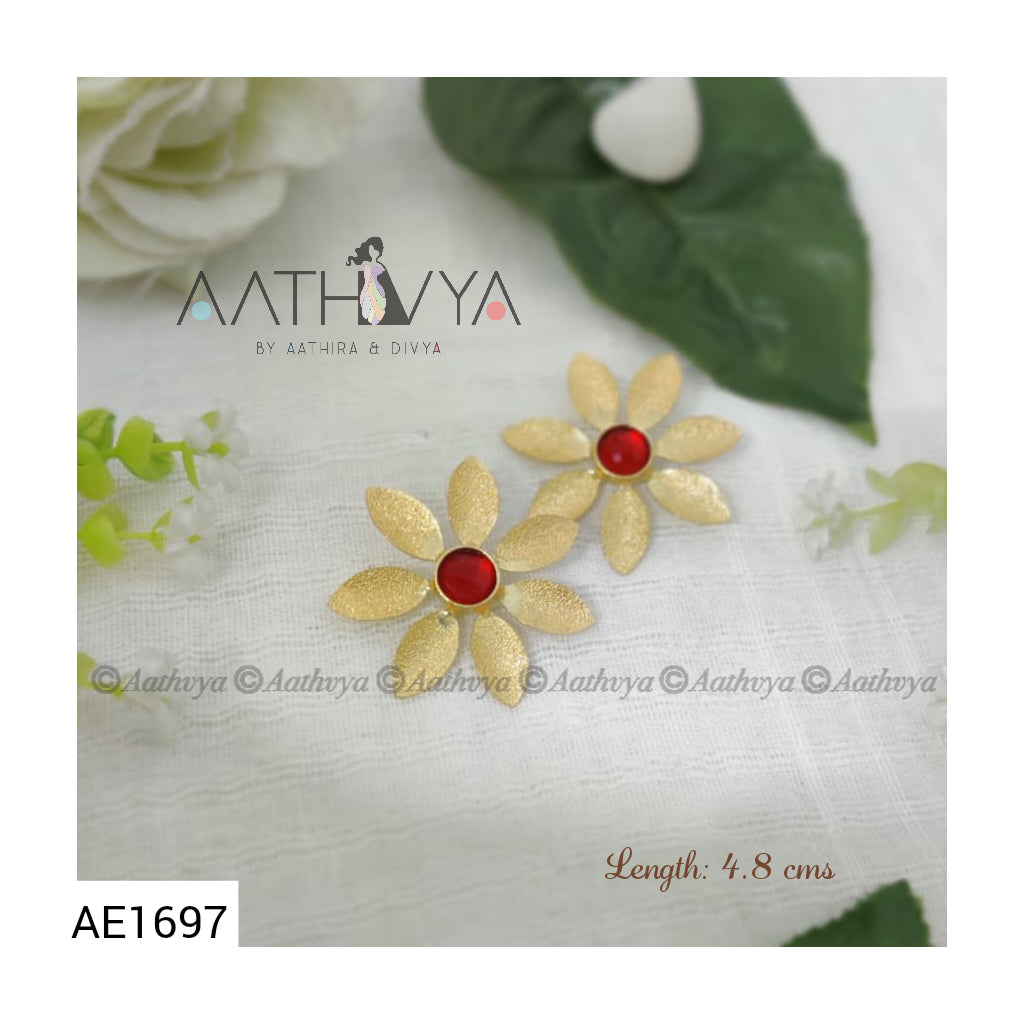 CONTEMPORARY FLORAL STUD - AE1697