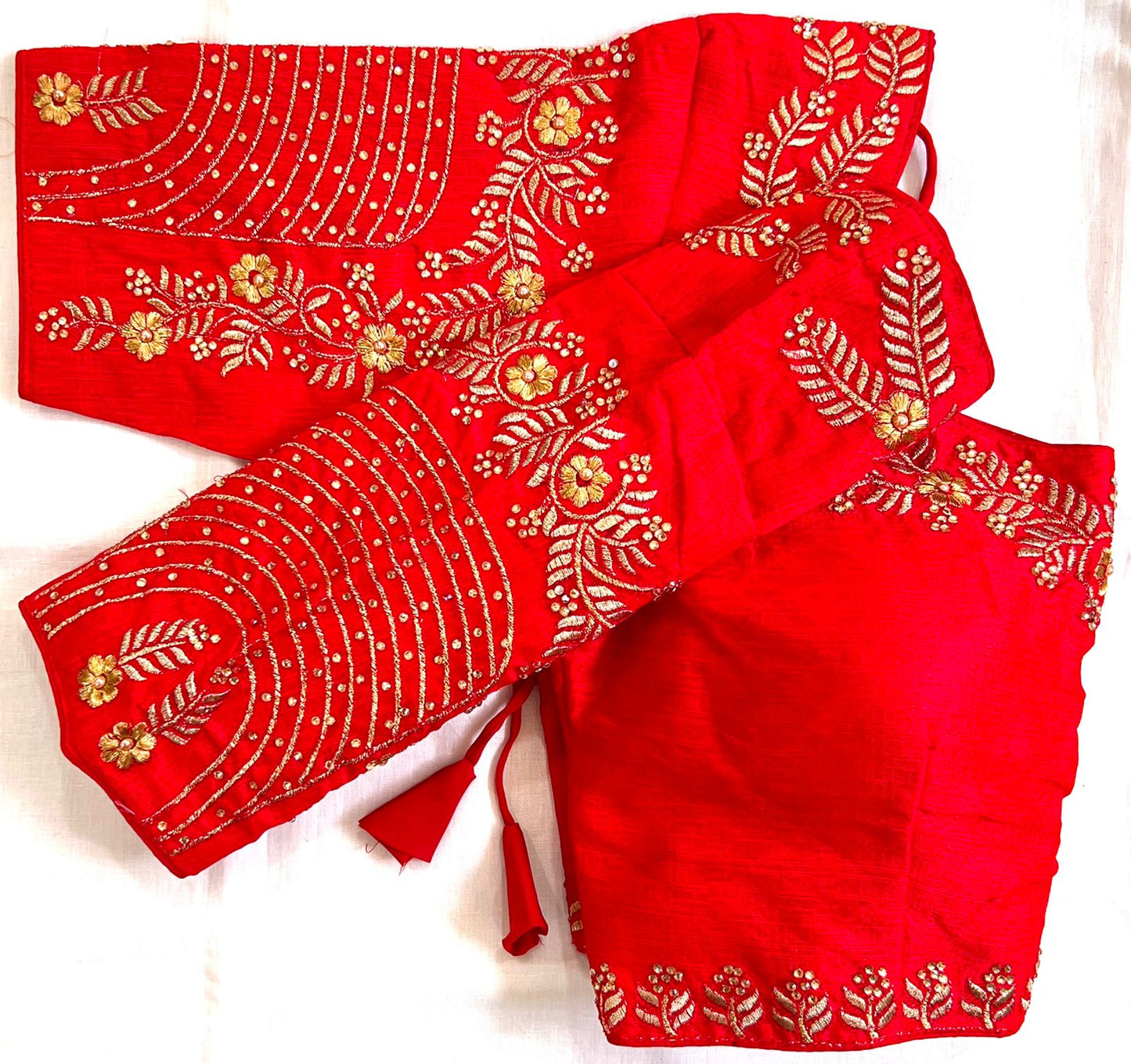 EMBROIDERED SILK BLOUSE- AK93